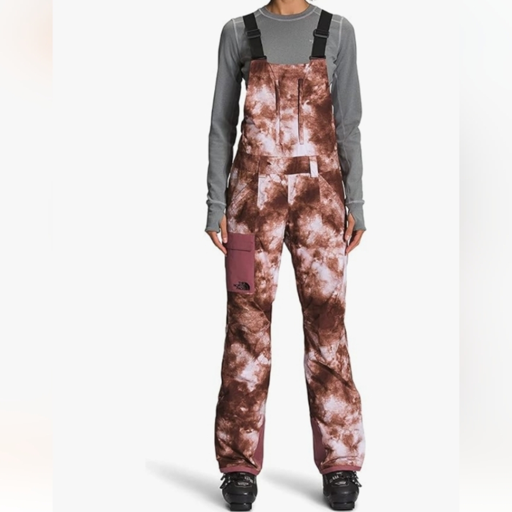 NWT The North Face Freedom Snow Bib Pants Women's Size Small Regular Wild Ginger